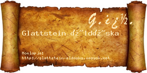 Glattstein Áldáska névjegykártya
